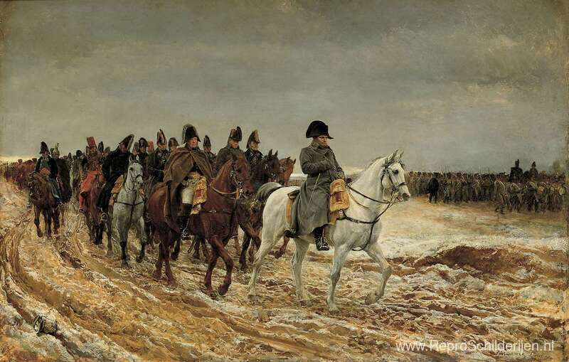 1814. Campagne de France (Napoleon en zijn staf keren terug uit