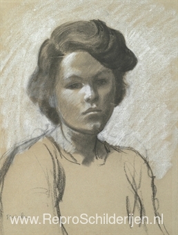 Portret van Colette, de dochter van de kunstenaar